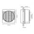 Kép 7/7 - Xpelair Glass GXC6EC - Ablakba építhető ipari ventilátor - rajz